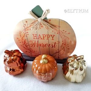 Happy Harvest Wood board and Raffia sign